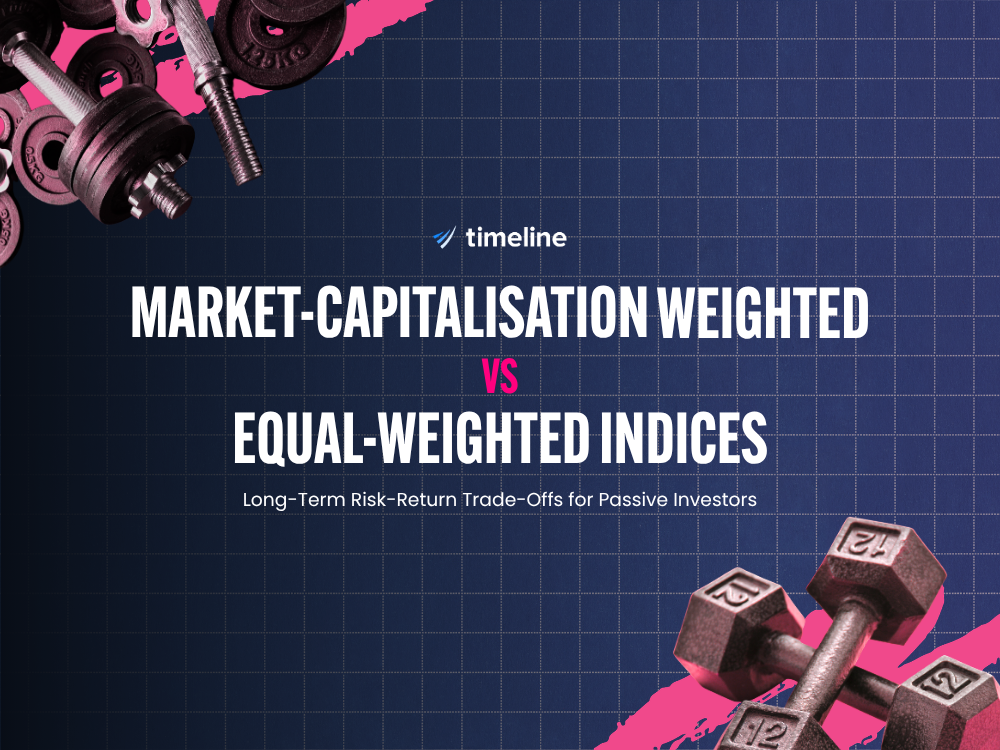 Market-capitalisation weighted vs equal-weighted indices: long-term risk-return trade-offs for passive investors